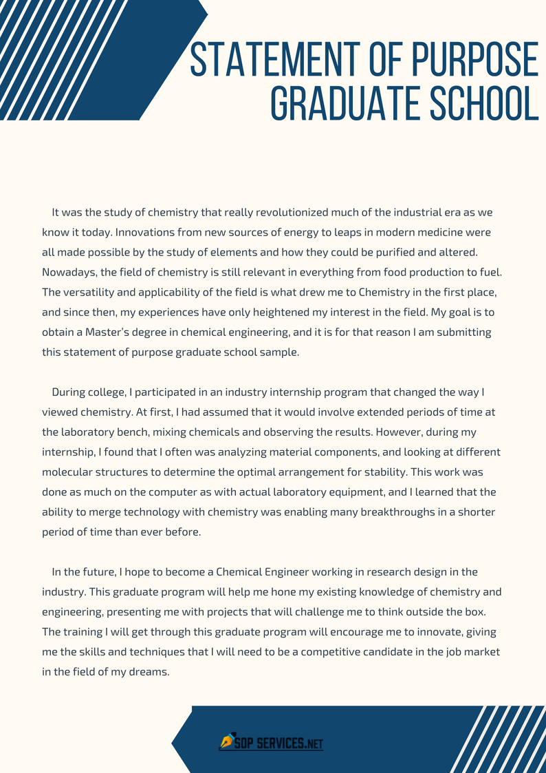 statement of purpose education graduate school