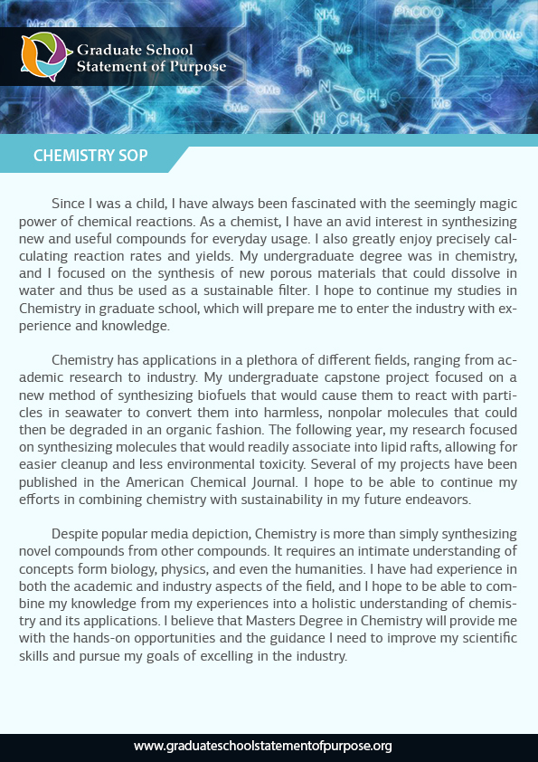 personal statement for chemistry phd